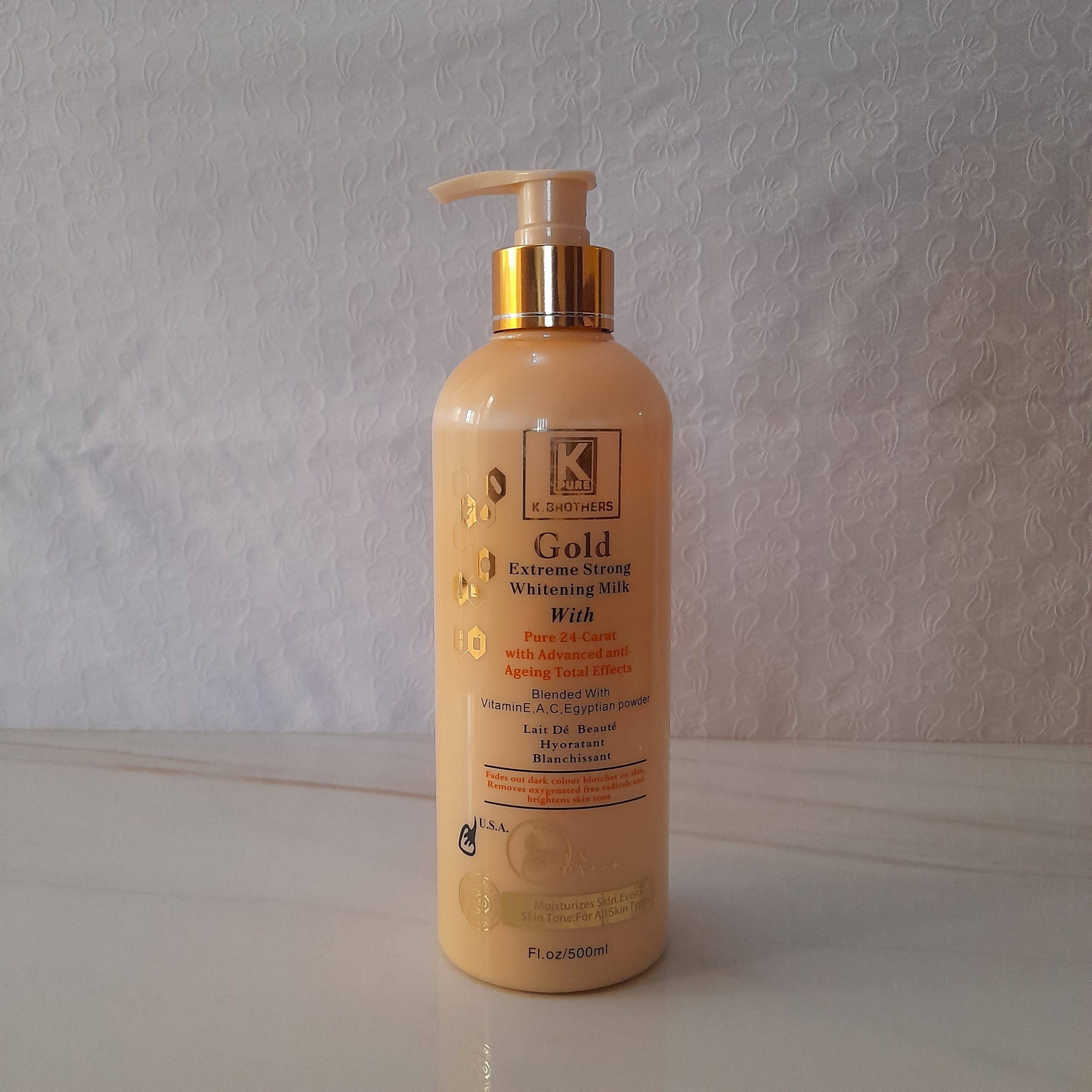K Brothers Gold Intense Lotion lactée éclaircissante pour le corps (500ML)